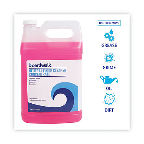Boardwalk Neutral Floor Cleaner Concentrate, Lemon Scent, 1 gal Bottle, 4/Carton (4404N)