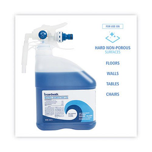 Boardwalk PDC Neutral Disinfectant, Floral Scent, 3 Liter Bottle, 2/Carton (BWK4815)