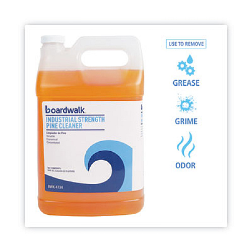 Boardwalk Industrial Strength Cleaner, Pine Scent, 1 gal Bottle, 4/Carton (4734)