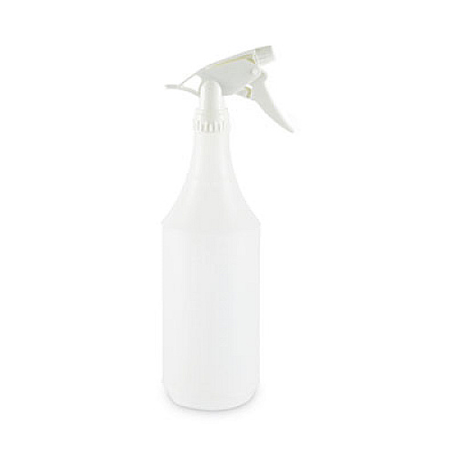 Boardwalk Embossed Plastic Spray Bottle, 32 oz, Clear, 24/Carton (00032)