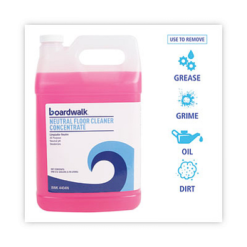 Boardwalk Neutral Floor Cleaner Concentrate, Lemon Scent, 1 gal Bottle (4404NEA)