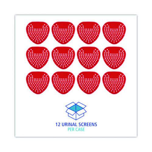 Boardwalk Deodorizing Urinal Screen, Cherry Scent, Red, 3.5 oz, Dozen (1001)