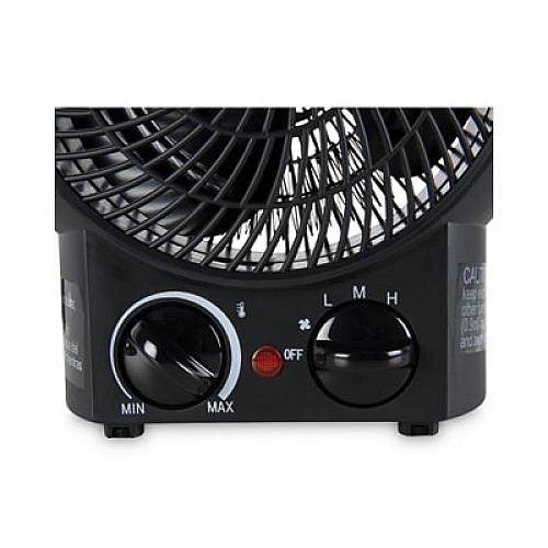 Alera Heater Fan, 8.25" x 4.38" x 9.38", Black (ALEHEFF10B)