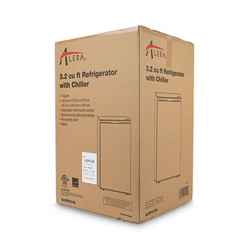 Alera 3.2 Cu. Ft. Refrigerator with Chiller Compartment, Black (RF333B)
