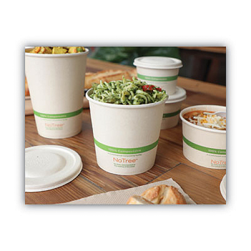 World Centric No Tree Paper Bowls, 24 oz, 4.4" Diameter x 4.5" h, Natural, Sugarcane, 500/Carton (BOSU24)