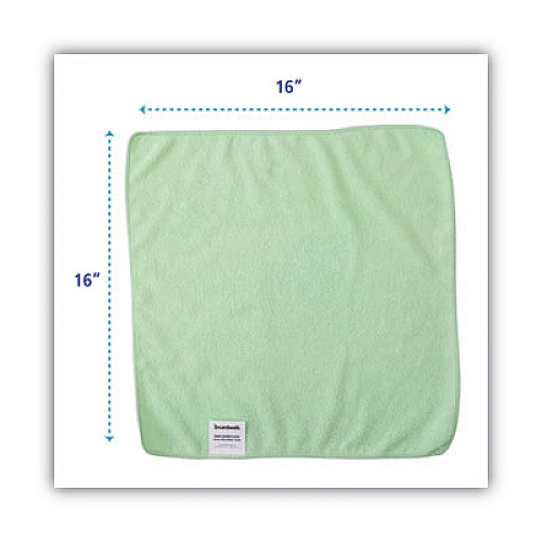 GEN Microfiber Cleaning Cloths, 16 x 16, Green, 24/Pack (GEN16MFG)