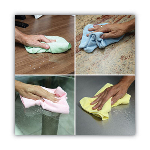 GEN Microfiber Cleaning Cloths, 16 x 16, Green, 24/Pack (GEN16MFG)