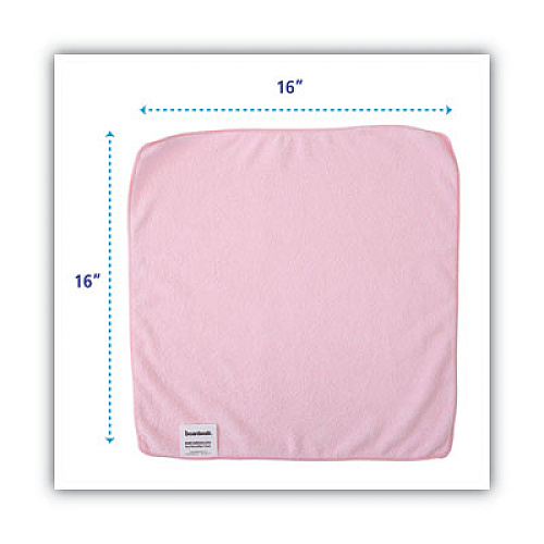 GEN Microfiber Cleaning Cloths, 16 x 16, Pink, 24/Pack (GEN16MFP)