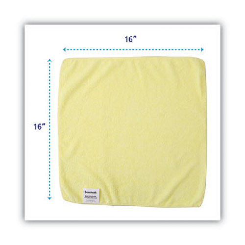 GEN Microfiber Cleaning Cloths, 16 x 16, Yellow, 24/Pack (GEN16MFY)