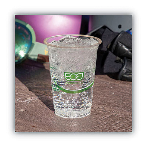 Eco-Products GreenStripe Renewable and Compostable Cold Cups Convenience Pack, 16 oz, Clear, 50/Pack, 10 Packs/Carton (EPCC16GSPKCT)