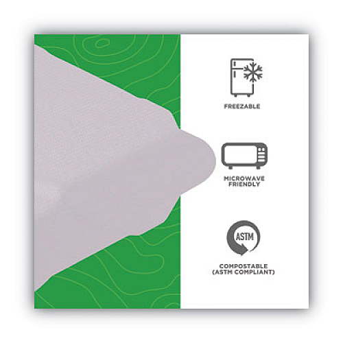 Eco-Products Renewable and Compostable Sugarcane Clamshells, 9 x 9 x 3, White, 50/Pack, 4 Packs/Carton (EPHC91)