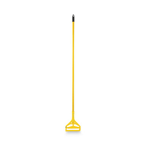 Boardwalk Quick Change Side-Latch Plastic Mop Head Handle, 60", Yellow (620)