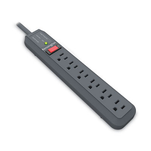 Kensington Guardian Surge Protector, 6 AC Outlets, 15 ft Cord, 540 J, Gray (38215)