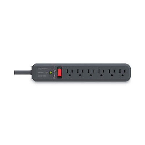 Kensington Guardian Surge Protector, 6 AC Outlets, 15 ft Cord, 540 J, Gray (38215)