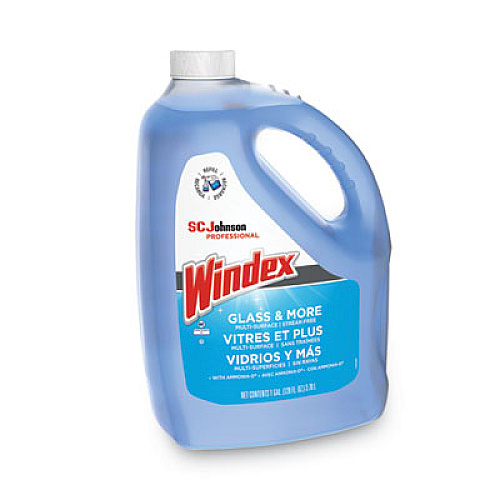 Windex Glass Cleaner with Ammonia-D, 1 gal Bottle, 4/Carton (696503)