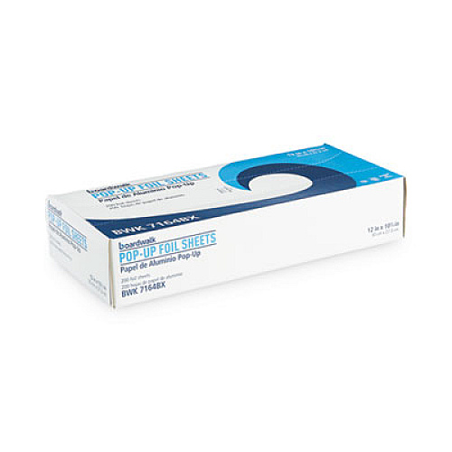 Boardwalk Standard Aluminum Foil Pop-Up Sheets, 63 Gauge, 12 x 10.75, 200/Box, 12 Boxes/Carton (7164)