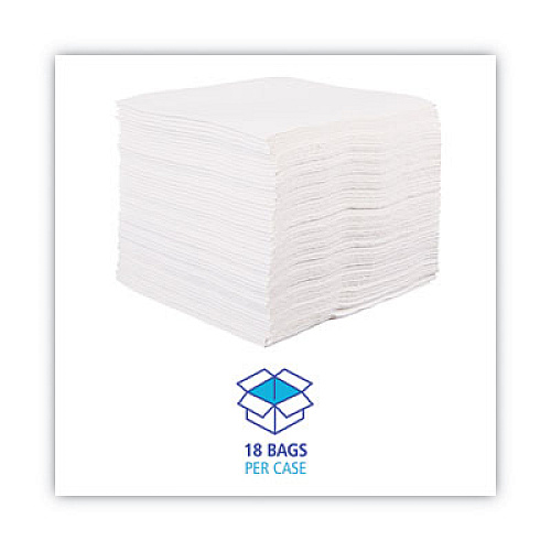 Boardwalk DRC Wipers, 12 x 13, White, 56 Bag, 18 Bags/Carton (V040QPW)