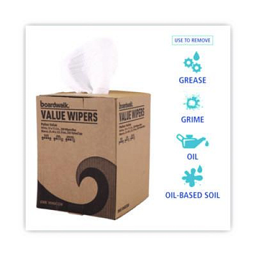 Boardwalk DRC Wipers, Centerpull, 10 x 11.5, White, 200/Carton (V040CGW)