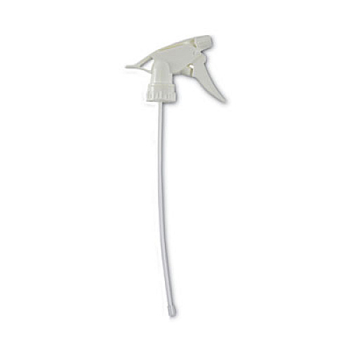 Boardwalk Non-Leaking Trigger Sprayer 300ES, 9.5" Tube, Fits 32 oz Bottles, White, 24/Carton (58109)