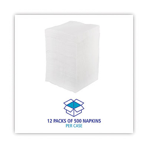 Boardwalk 1/4-Fold Lunch Napkins, 1-Ply, 11.8 x 11.2, White, 6,000/Carton (8310W)