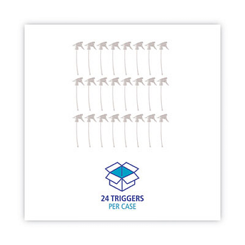 Boardwalk Non-Leaking Trigger Sprayer 300ES, 9.5" Tube, Fits 32 oz Bottles, White, 24/Carton (58109)