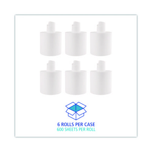 Boardwalk Center-Pull Roll Towels, 2-Ply, 7.6 x 8.9, White, 600/Roll, 6/Carton (410321)