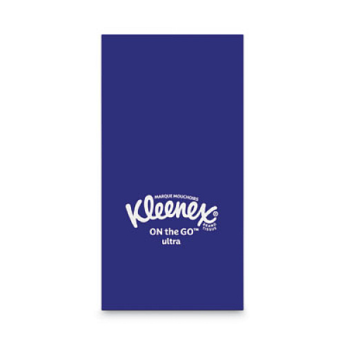 Kleenex On The Go Packs Facial Tissues, 3-Ply, White, 10 Sheets/Pack, 16 Packs/Box, 12 Boxes/Carton (11975)