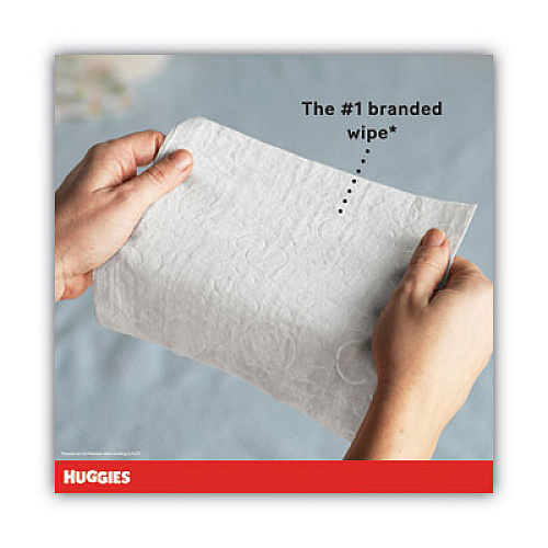 Huggies Natural Care Baby Wipes, Unscented, White, 64/Tub, 4 Tub/Carton (39301)