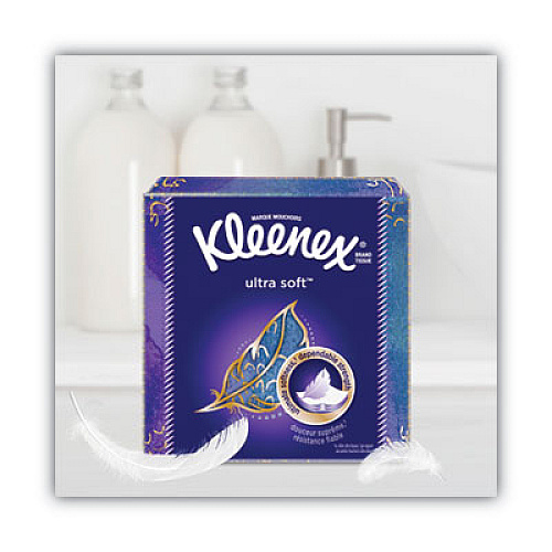 Kleenex Ultra Soft Facial Tissue, 3-Ply, White, 8.75 x 4.5, 65 Sheets/Box, 4 Boxes/Pack (50173)