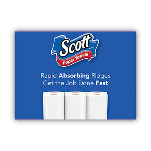 Scott Choose-a-Size Mega Kitchen Roll Paper Towels, 1-Ply, 102/Roll, 6 Rolls/Pack, 4 Packs/Carton (16447)