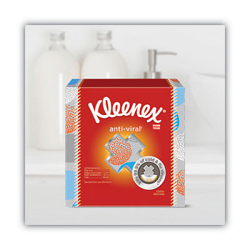 Kleenex Anti-Viral Facial Tissue, 3-Ply, White, 60 Sheets/Box (49978BX)