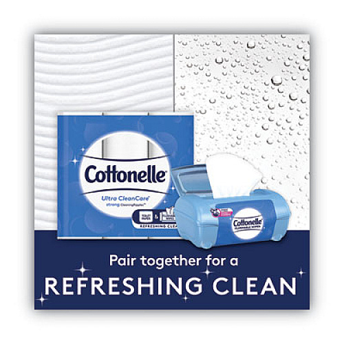 Cottonelle Fresh Care Flushable Cleansing Cloths, White, 3.75 x 5.5, 42/Pack, 8 Packs/CT (36734CT)