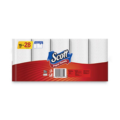 Scott Choose-A-Sheet Mega Roll Paper Towels, 1-Ply, White, 102/roll, 30 Rolls Carton (36371CT)