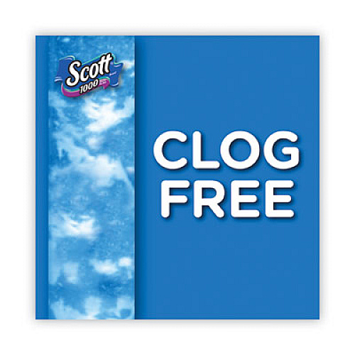 Scott 1000 Bathroom Tissue, Septic Safe, 1-Ply, White, 1,000 Sheets/Roll, 20 Rolls/Pack, 2 Packs/Carton (20032CT)