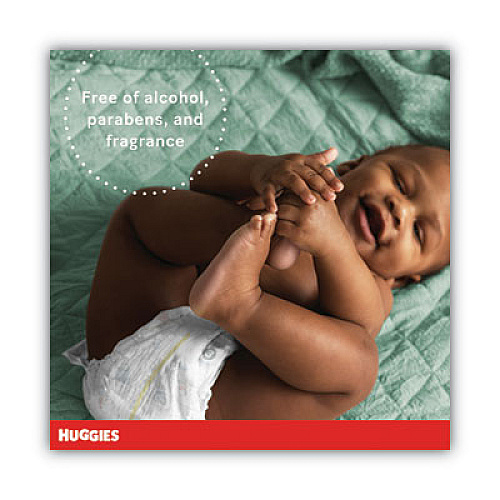 Huggies Natural Care Baby Wipes, Unscented, White, 64/Tub, 4 Tub/Carton (39301)
