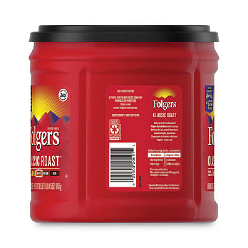 Folgers Coffee, Classic Roast, 30 1/2 oz Canister, 6/Carton, 294/Pallet (20421PL)