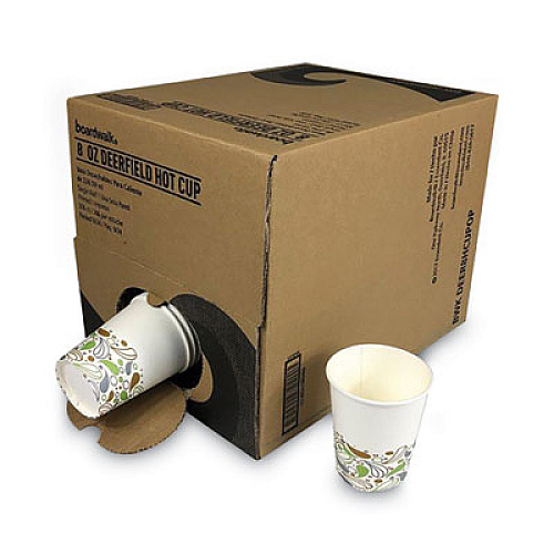 Boardwalk Convenience Pack Paper Hot Cups, 8 oz, Deerfield Print, 9 Cups/Sleeve, 34 Sleeves/Carton (BWKDEER8HCUPOP)