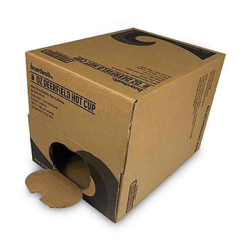 Boardwalk Convenience Pack Paper Hot Cups, 8 oz, Deerfield Print, 9 Cups/Sleeve, 34 Sleeves/Carton (BWKDEER8HCUPOP)