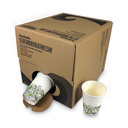 Boardwalk Convenience Pack Paper Hot Cups, 12 oz, Deerfield Print, 9 Cups/Sleeve, 25 Sleeves/Carton (BWKDEER12HCUPOP)