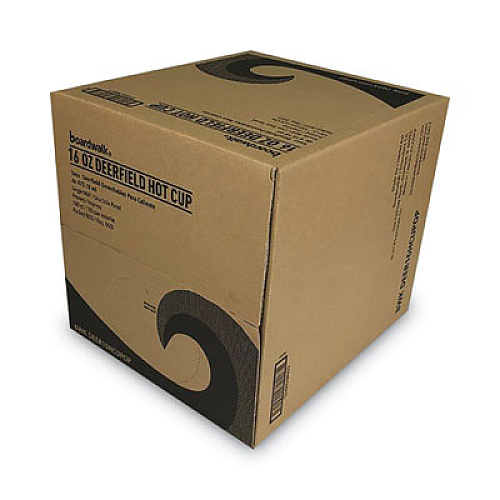 Boardwalk Convenience Pack Paper Hot Cups, 16 oz, Deerfield Print, 9 Cups/Sleeve, 20 Sleeves/Carton (BWKDEER16HCUPOP)