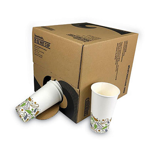 Boardwalk Convenience Pack Paper Hot Cups, 20 oz, Deerfield Print, 9 Cups/Sleeve, 15 Sleeves/Carton (BWKDEER20HCUPOP)