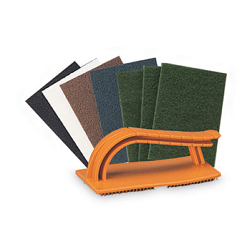 3M Standard Abrasives Easy Hand Pad Holder, 3.38 x 5.75, Orange (827000)