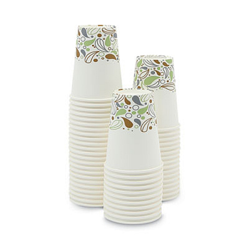 Boardwalk Deerfield Printed Paper Hot Cups, 12 oz, 50/Sleeve, 20 Sleeves/Carton (DEER12HCUP)