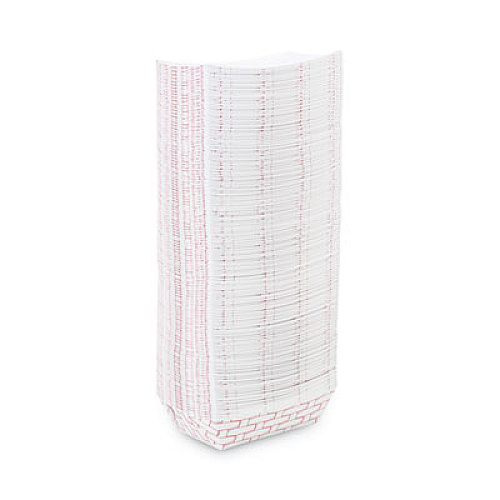Boardwalk Paper Food Baskets, 2 lb Capacity, Red/White, 1,000/Carton (30LAG200)