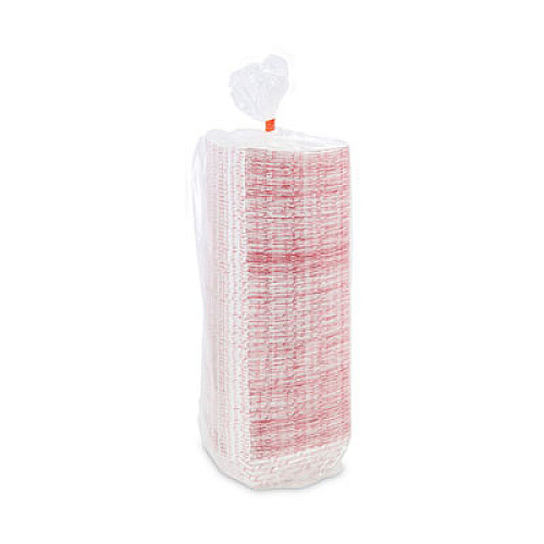 Boardwalk Paper Food Baskets, 1 lb Capacity, Red/White, 1,000/Carton (30LAG100)