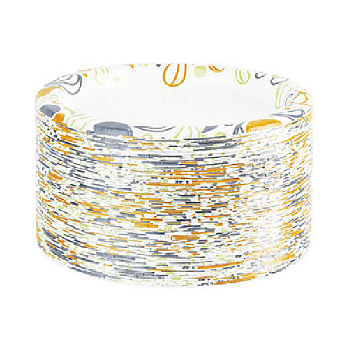 Boardwalk Deerfield Printed Paper Plates, 9" dia, Coated/Soak Proof, White/Yellow/Green/Purple, 125/Pack, 8 Packs/Carton (DEER9PLT)