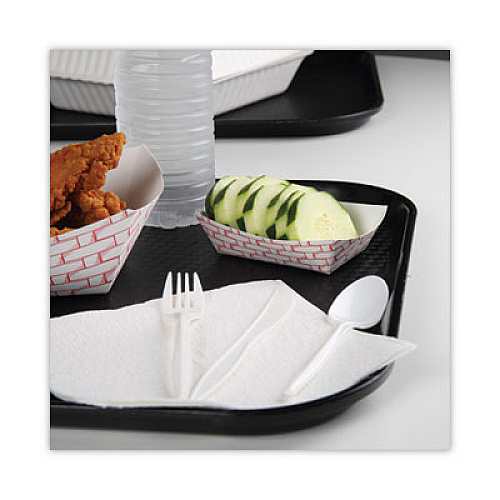 Boardwalk Paper Food Baskets, 0.25 lb Capacity, 2.69 x 4 x 1.05, Red/White, 1,000/Carton (30LAG025)