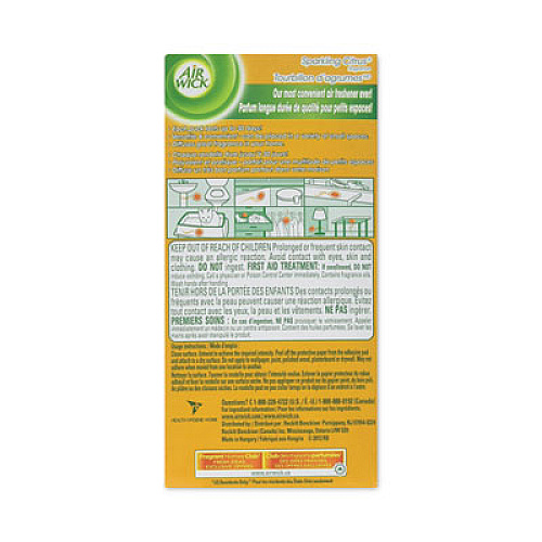 Air Wick Stick Ups Air Freshener, 2.1 oz, Sparkling Citrus, 12/Carton (85826CT)
