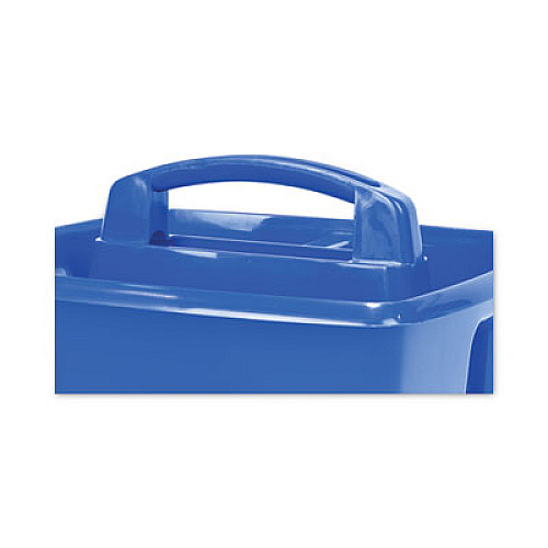 Storex Small Art Caddies, 3 Sections, 9.25" x 9.25" x 5.25", Assorted Colors, 5/Pack (00941U06C)