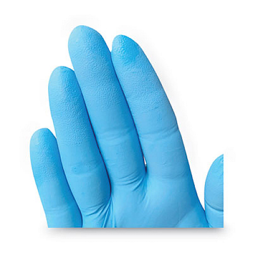 KleenGuard G10 Comfort Plus Blue Nitrile Gloves, Powder-Free, Large, 4 mil Thick, 9.5" Long, Light Blue, 100/Box (54188)